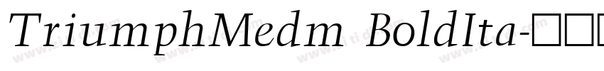 TriumphMedm BoldIta字体转换